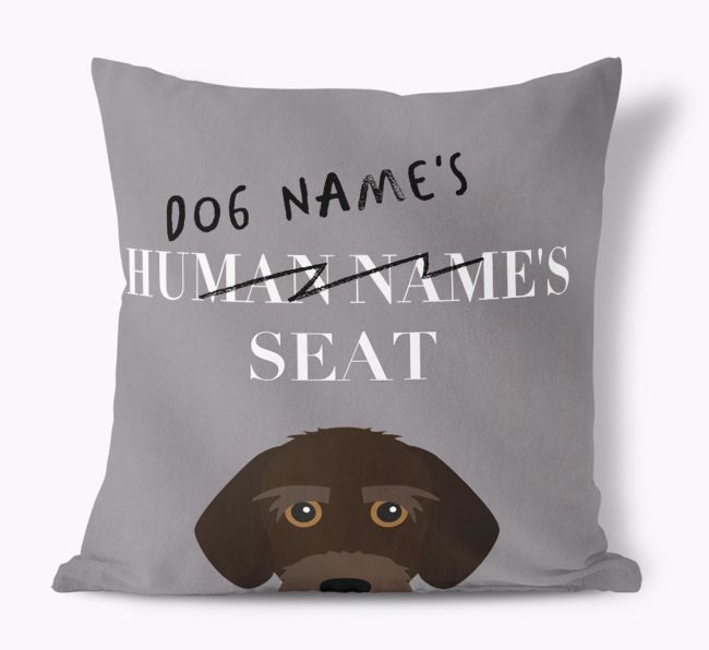 Human's Seat: Personalised {breedFullName} Canvas Cushion